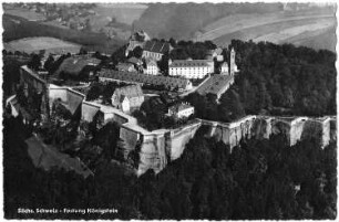 Königstein/Sächs. Schweiz. Festung Königstein, Ansichtskarte