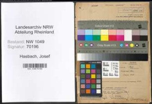 Entnazifizierung Josef Hasbach , geb. 28.06.1905 (Lehrer)