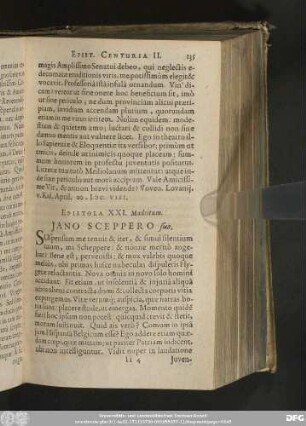 Epistola XXI. Madritum. Iano Sceppero suo.