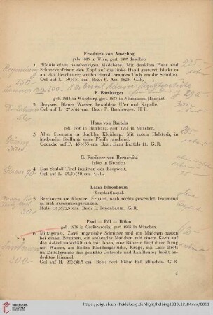 Ölgemälde neuerer Meister des 19. und 20. Jahrhunderts (Nr. 1-138)
