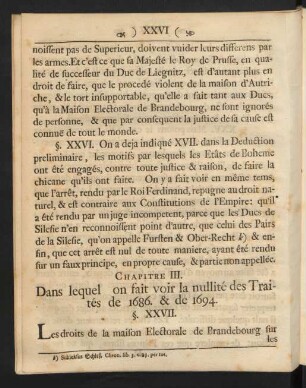 Chapitre III. Dans lequel on fait voir la nullité des Traités de 1686. & de 1694.