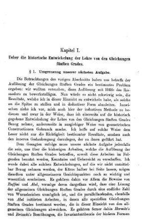 § 1. Umgrenzung unserer nächsten Aufgabe.