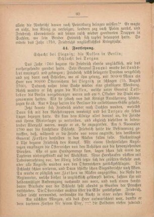 44. Fortsetzung. Sch[l]acht bei Liegnitz; die Russen in Berlin; Schlacht bei Torgau.