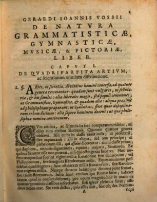 Gerardi Ioannis Vossii De Qvatuor Artibvs Popvlaribvs, De Philologia, Et Scientiis Mathematicis ... Libri Tres