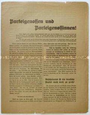 Flugschrift der Kommunistischen Arbeitsgemeinschaft gegen die Politik der KPD-Zentrale