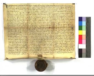 Der D.O. zu Marburg belehnt Georg Boss, Zimmermann zu Marburg mit zwei Gärten in der Haustatt.