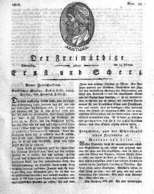 Nro. 32, Donnerstag, den 14. Februar 1805