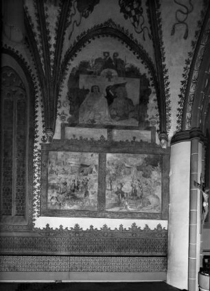 Wandbild mit zwei Evangelisten: Lukas und Johannes