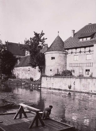 Amberg. Waschfloß an der Vils