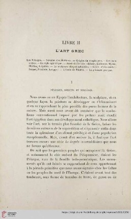 Livre II: L´art grec