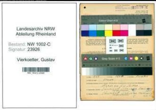 Entnazifizierung Gustav Vierkoetter, geb. 30.04.1907 (Kaufmann)