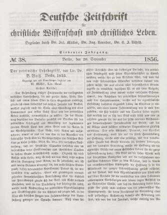 297-299 "Der petrinische Lehrbegriff" von B. Weiß : erster Artikel