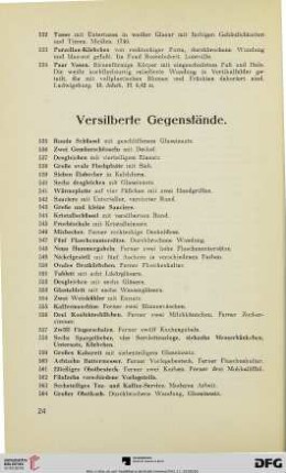 Versilberte Gegenstände (Nr. 535-568)