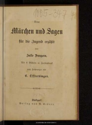 Neue Märchen und Sagen für die Jugend erzählt