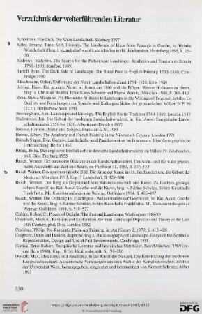 Verzeichnis der weiterführenden Literatur