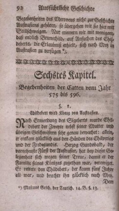 Sechstes Kapitel. Begebenheiten der Catten vom Jahr 575 bis 596.