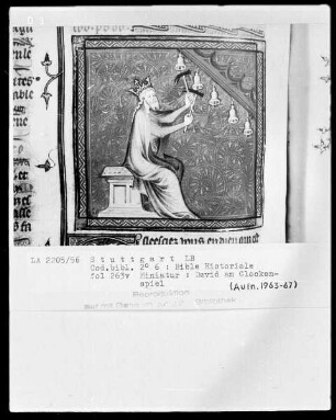 Bible Historiale — David am Glockenspiel, Folio 263verso