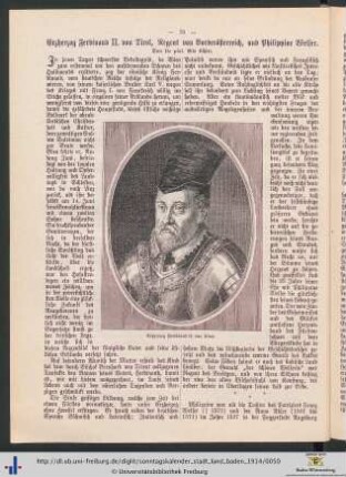 Erzherzog Ferdinand II. von Tirol, Regent von Vorderösterreich, und Philippine Welser.