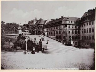 Ansicht der Treppe zur Brühlschen Terrasse in Dresden
