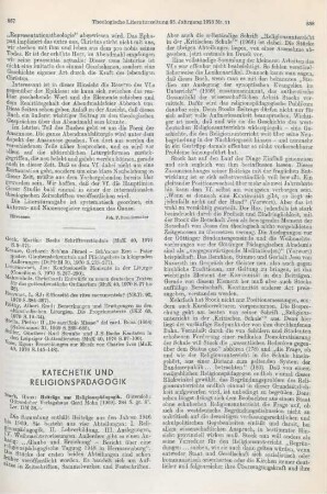 857-860 [Rezension] Stock, Hans, Beiträge zur Religionspädagogik