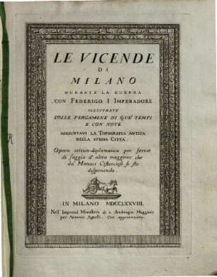 Le Vicende di Milano
