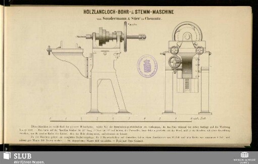 Holzlangloch- Bohr- & Stemm-Maschine : 1/10 n. Gr.
