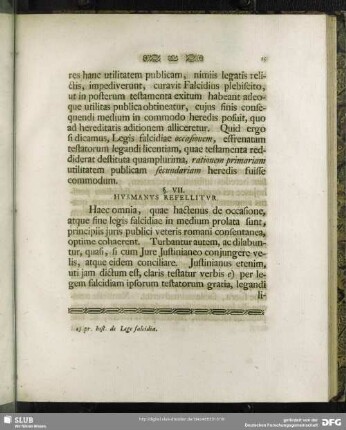 §. VII. Husmanus Refellitur