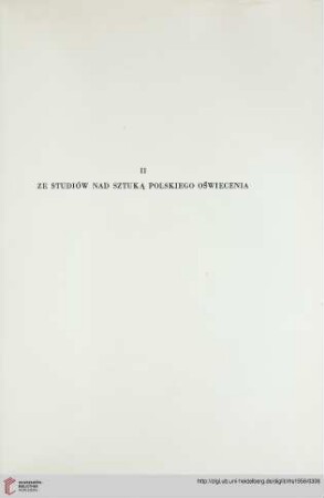 II. Ze studiów nad sztuką polskiego Oświecenia