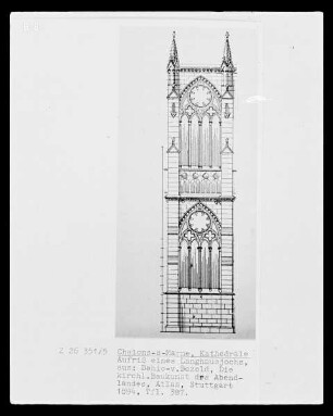 Châlons-sur-Marne, Kathedrale, Aufriss eines Langhausjochs