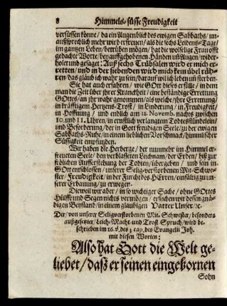 [Textus] [16. v. des 3. cap. des Evangelii Joh.]