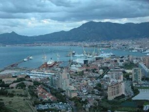 Palermo Hafen, Blick vom Monte Pellegrino