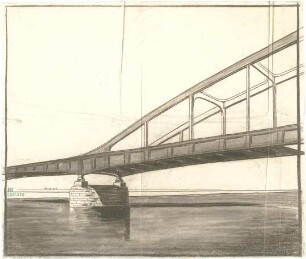 Fischer, Theodor; Köln; Rheinbrücke - Perspektive