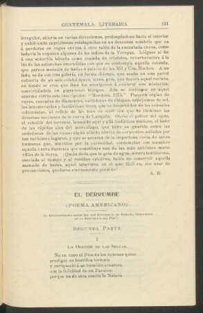 I - La oración de las selvas