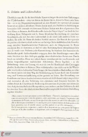 II. Doktrin und Leidenschaften
