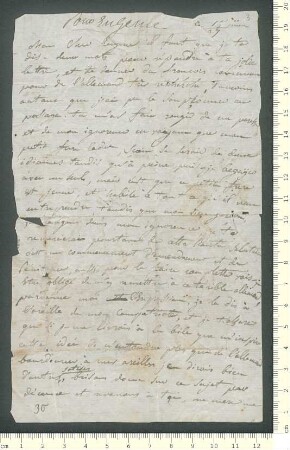 Brief von Charles de Chamisso an Eugène de Chamisso