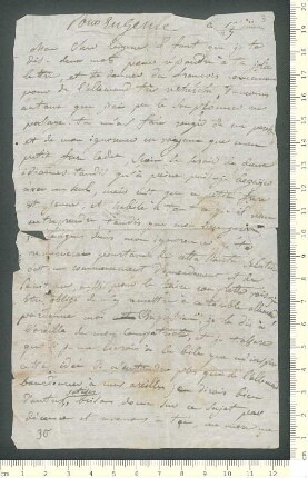 Brief von Charles de Chamisso an Eugène de Chamisso