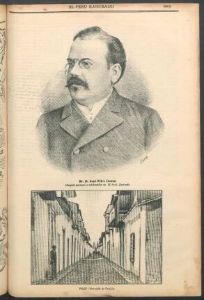 [Retrato de] Dr. D. José Félix Castro : Abogado peruano y colaborador de El Perú Ilustrado.