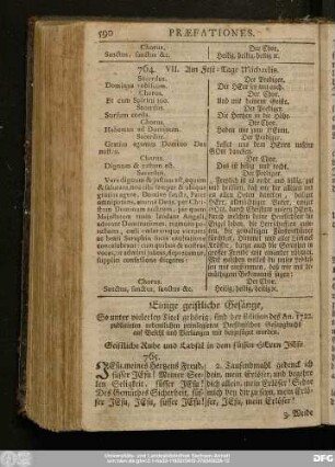Einige geistliche Gesänge, So unter vielerley Titel gehörig, sind der Edition des An. 1722. publicirten ordentlichen privilegirten Dreßdnischen Gesangbuchs auf Befehl und Verlangen mit beygefüget worden.