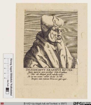 Bildnis Desiderius Erasmus, gen. Erasmus von Rotterdam