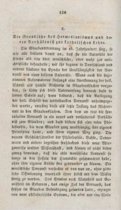 150-181 Die Grundsätze des Hermesianismus und deren Verhältniß zur katholischen Lehre