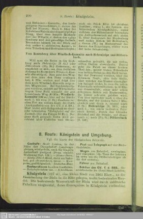 8. Route: Königstein und Umgebung