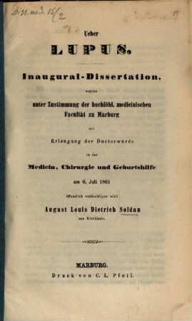 Ueber Lupus