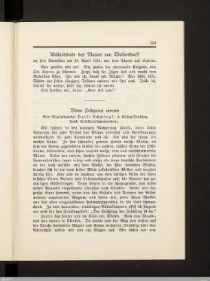 Abschiedsrede des Majors von Wolfersdorff