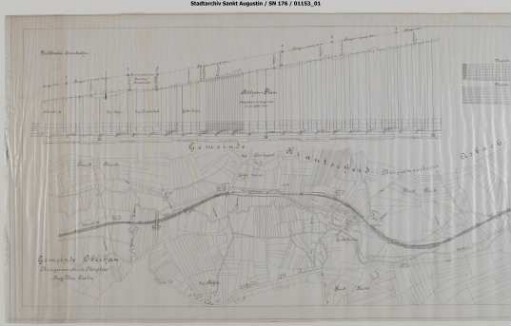 Linie Hennef - Asbach, Blatt 7b: Lage- und Höhenplan in und um Krautscheid