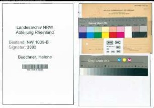 Entnazifizierung Helene Buechner , geb. 01.04.1897 (Lehrerin)