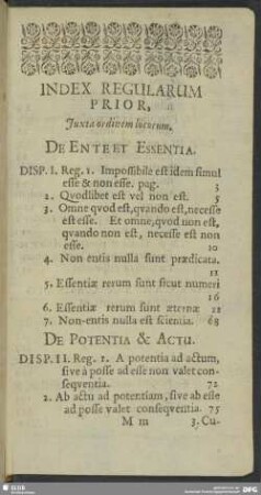 Index Regularum Prior