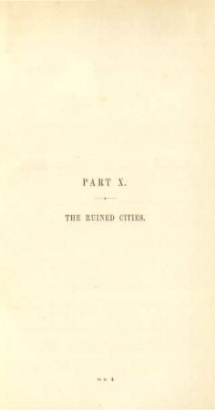 Part X. The ruined cities