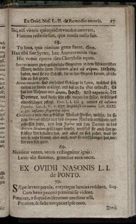 Ex Ovidii Nasonis L. I. de Ponto. - Ex Ovidii Nasonis L. IV. de Ponto.