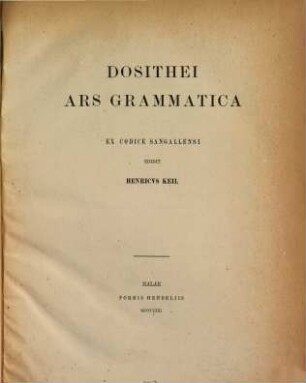 Dosithei ars grammatica