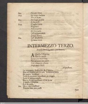 Intermezzo Terzo. / Drittes Zwischen-Spiel.